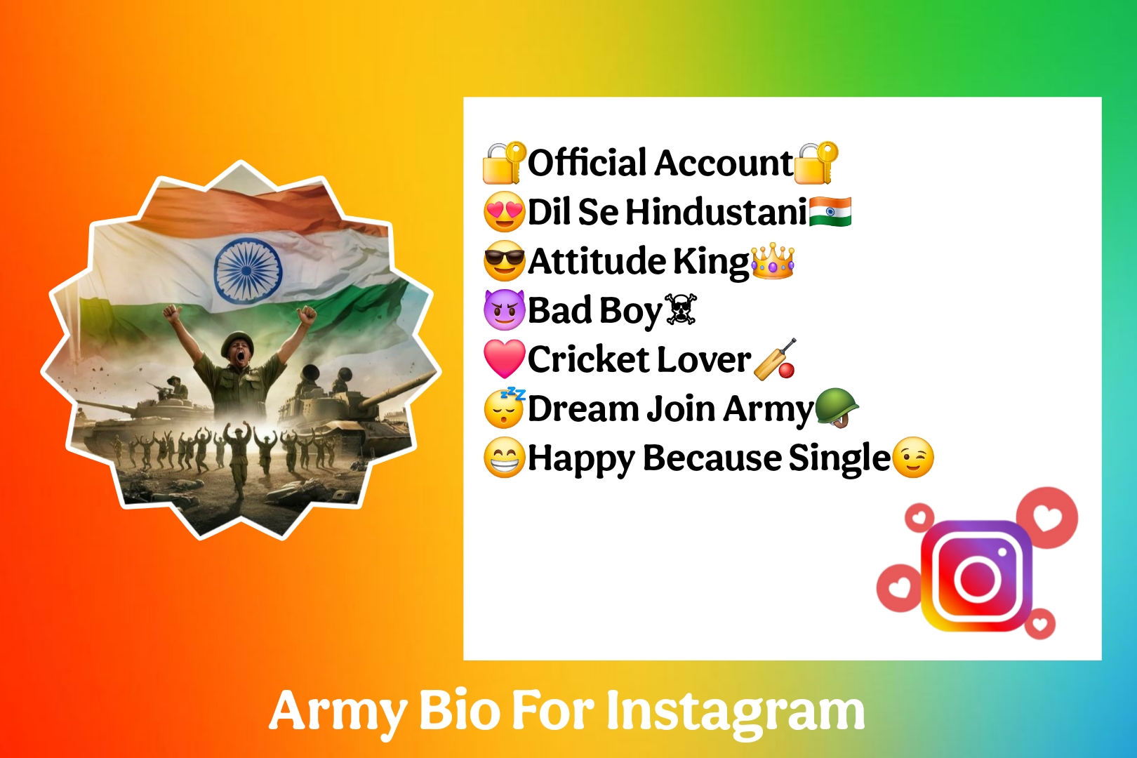 Army Bio For Instagram