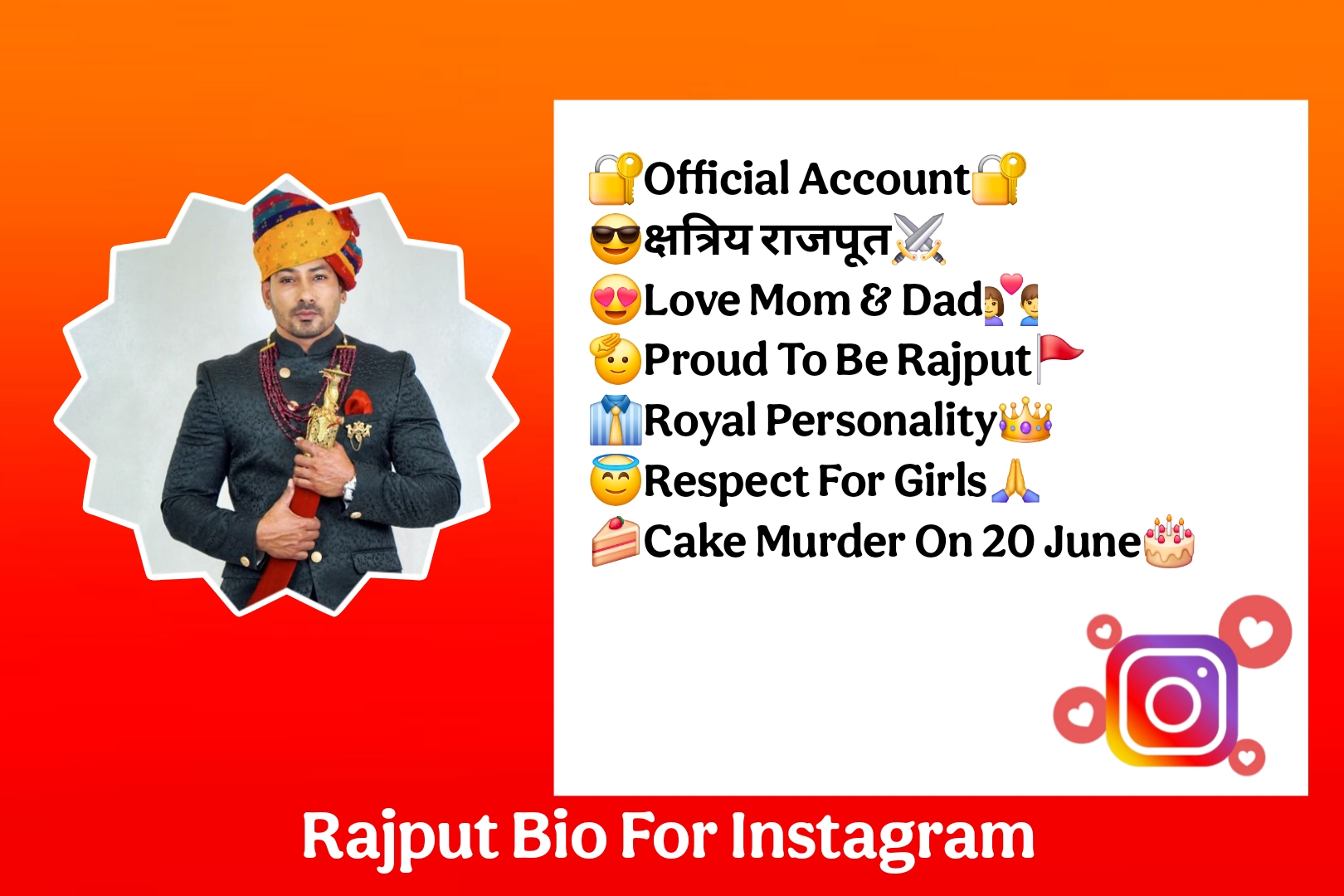 Rajput Bio For Instagram