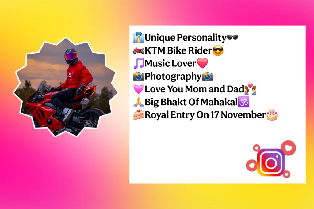 Bike Rider Bio For Instagram