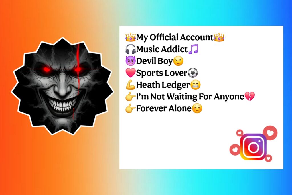 Devil Bio For Instagram With Emoji