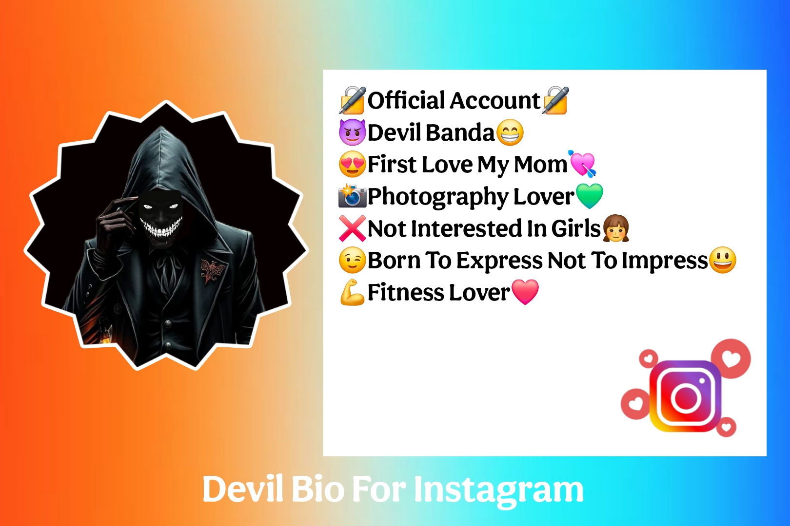 Devil Bio For Instagram