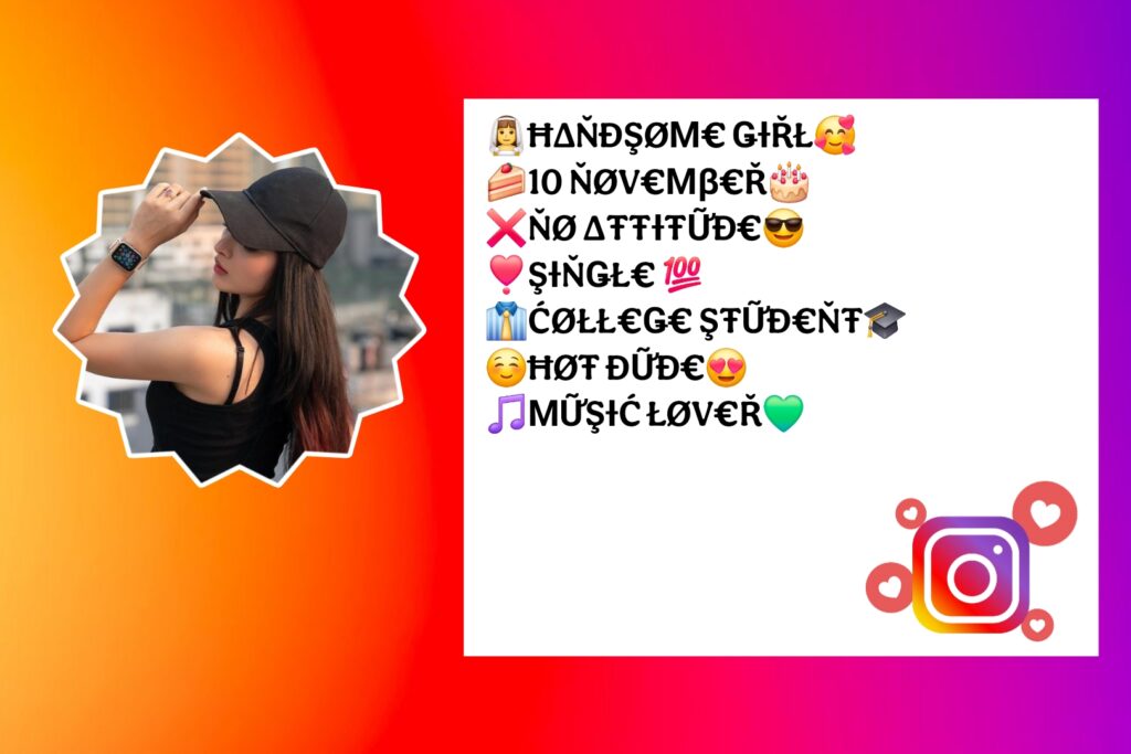 Instagram Bio For Girls Stylish Font