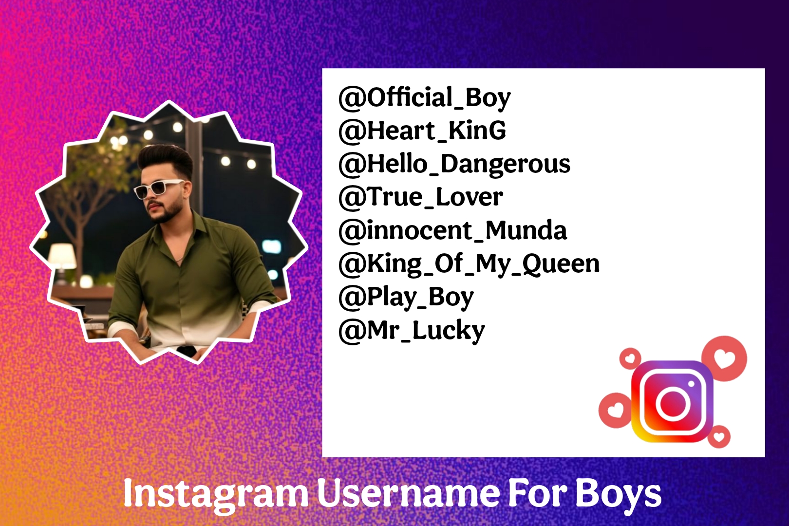 Instagram Username For Boys