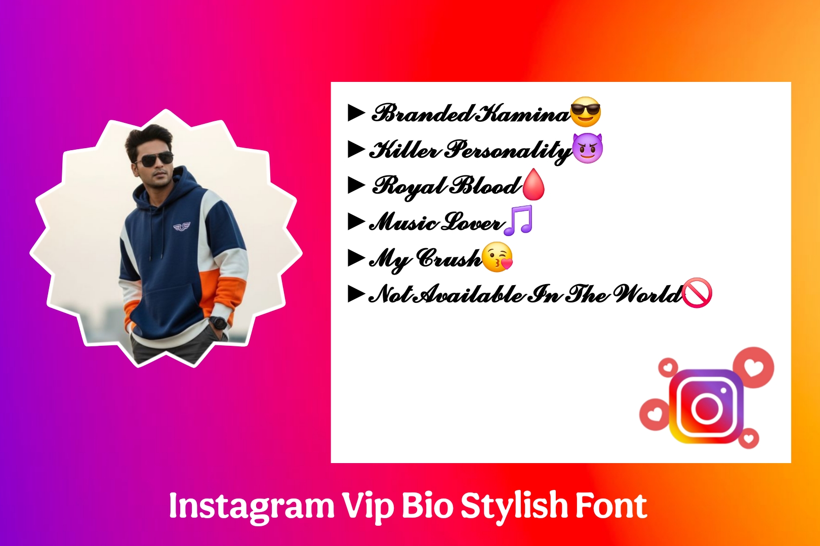 Instagram Vip Bio Stylish Font